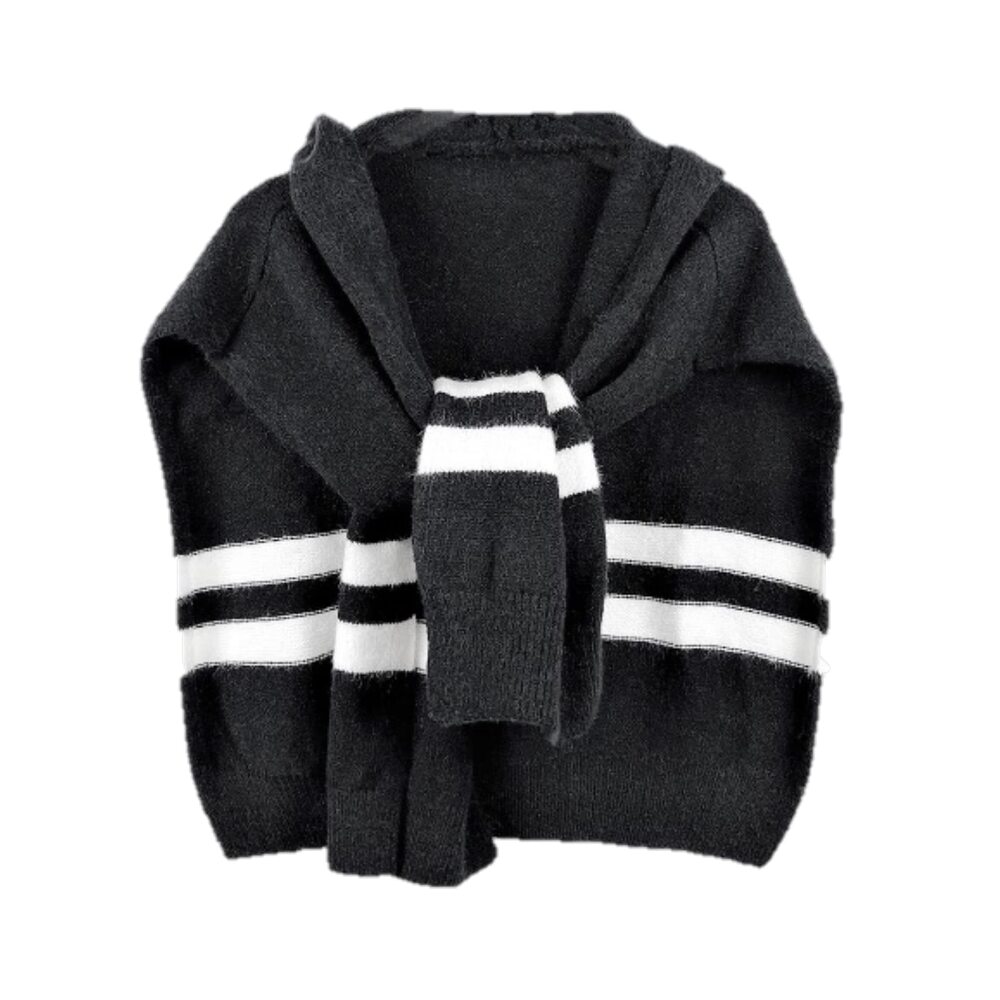 7224 Womens Tennis Sweater Scarf With Black